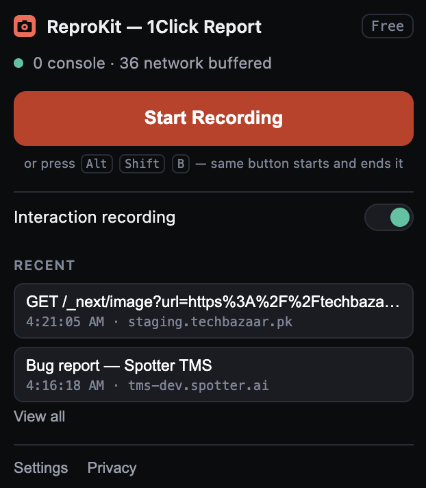 ReproKit popup